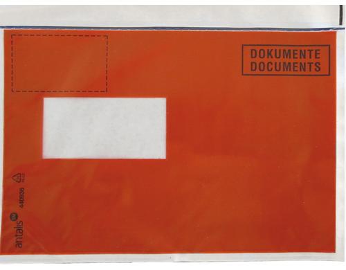 Antalis Dokumententaschen C5 Dokumente rot. Fenkster links, 1000 Stck