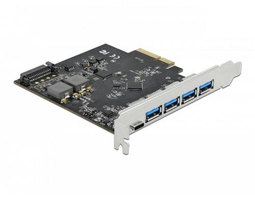 Delock PCIe 1x USB-Typ-C, 4x USB-A USB 3.2 Gen.2 (10 Gbps)