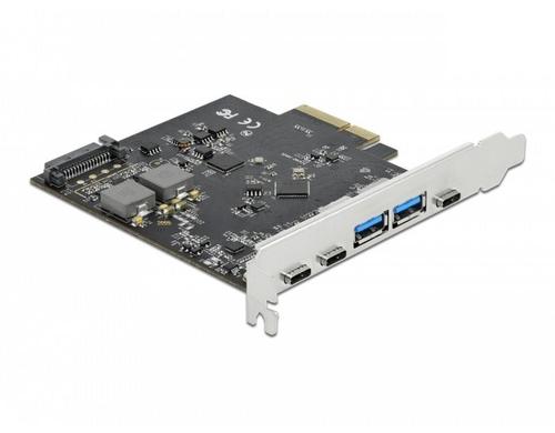 Delock PCIe 3x USB-Typ-C, 2x USB-A USB 3.2 Gen.2 (10 Gbps)