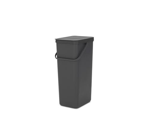 Brabantia Sort & Go Recyclingbehlter Inhalt 40 Liter, grey