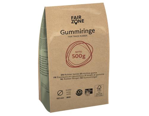 Fair Zone Gummiringe 40cm 500g, 100% Naturkautschuk