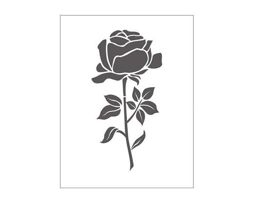 Creativ Company Prgeschablone Rose 11x14 cm, 2 mm