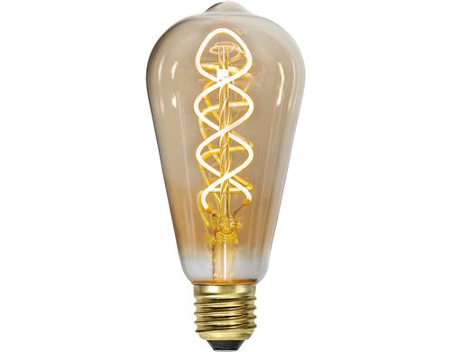 LED Spiral Filament Tropfen Amber E27 E27, 3.5W, 155lm, 2100K, Dimmbar