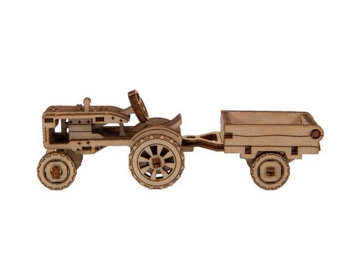 Wooden Retro Tractor + Trailer 