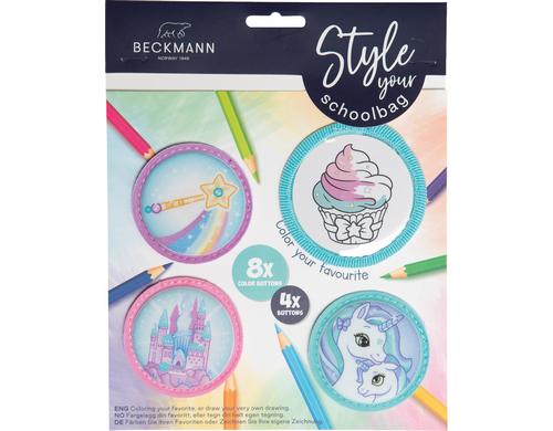 Beckmann Kletties Mint 4 Stck, fr Schulruckscke mit Klett