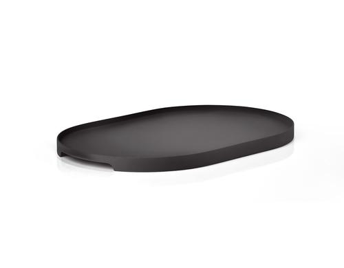 Zone Servierplatte Singles oval black Metall, LxBxH: 35x23x1.8cm