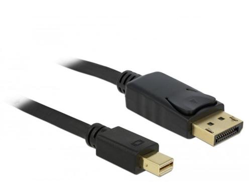 Delock Mini-DP auf DP, 2m, V1.2, 4K support Mini-Displayport zu Displayport, schwarz