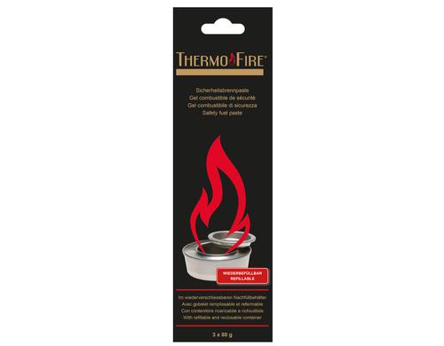 Nouvel Thermo Fire Brennpaste 3x80g, wiederverwendbarer Nachfllbehlter