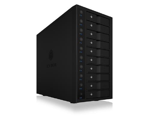 ICY BOX ext. 10x3.5 Gehuse IB-3810-C31 schwarz, USB3.1, SATA4,