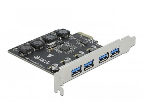 Delock 90509 PCI Express 4x USB 3.0 10 W Ausgangsleistung pro Port, SuperSpeed