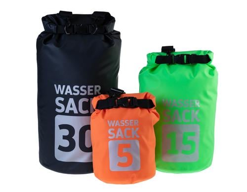 FTM Dry Bag 3-er Set 5L orange / 15L grn / 30L schwarz