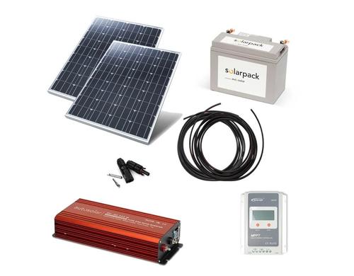 Autosolar Set Basic mit Lithium-Batterie 200W, 55Ah, 600W Wechselrichter