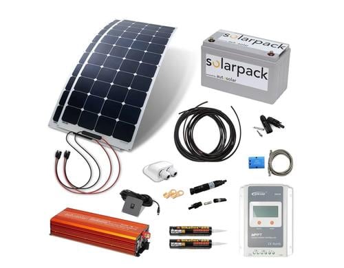 Autosolar Set Flex mit Lithium-Batterie 320W flex Modul, 100Ah, 2kW Wechselrichter