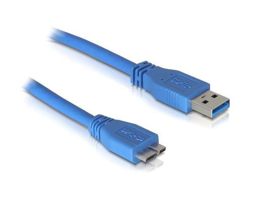 USB3.0 Kabel, 1.0m, A-Micro-B, Blau fr USB3.0 Gerte, bis 5Gbps