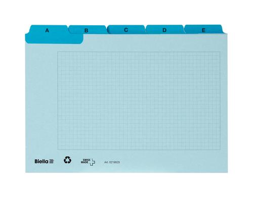 Biella Leitkarten A5 A-Z 25-teilig blau, 450 g/m2