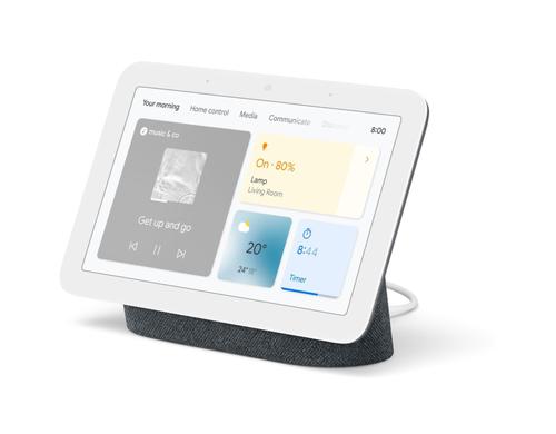 Google Nest Hub 2, Carbon Smart Speaker mit 7 Display, Bluetooth