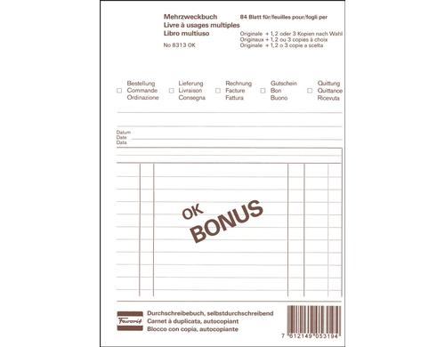 Favorit Mehrzweckbuch Bonus weiss, 149x209mm, 84 Blatt