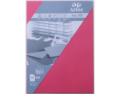 Artoz Schreibpapier 1001 A4 100gm2 fuchsia, 5 Blatt