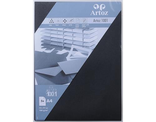 Artoz Schreibpapier 1001 A4 100gm2 Schwarz, 5 Blatt