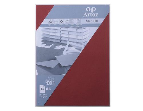 Artoz Schreibpapier 1001 A4 100gm2 Weinrot, 5 Blatt