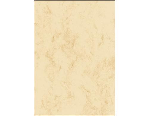 Sigel Marmor-Papier, beige, beidseitig (Ink/Laser/Copy) 90g, A5, 100 BL