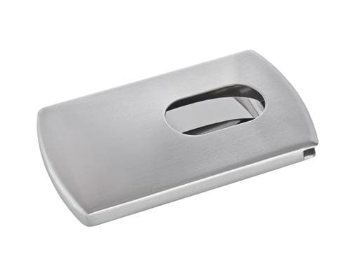 Sigel Visitenkarten-Etui Snap silber fr bis zu 12 Karten (max.91x57mm)