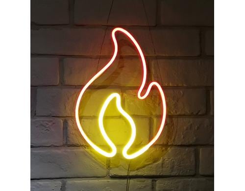 Vegas Lights Symbol Flamme 22x30cm, mit 5v USB-Kabel