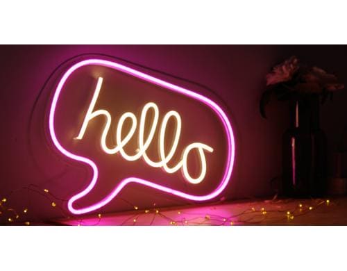 Vegas Lights Symbol Hello 43x30.6cm, mit 5v USB-Kabel