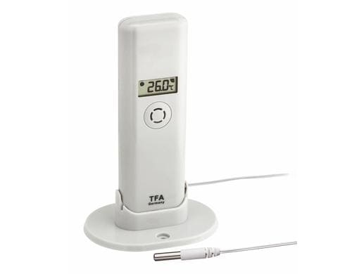 TFA WeatherHub T/H Display Sender mit Kabel, ohne Batterie