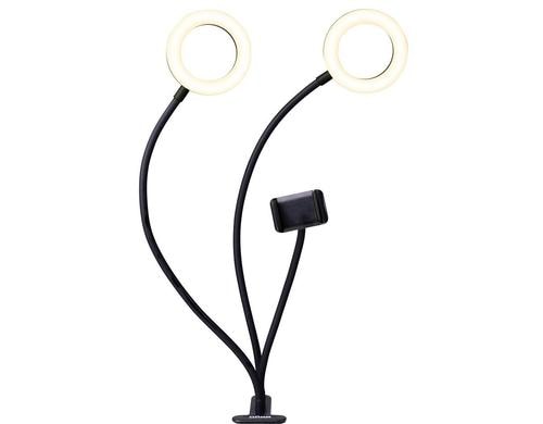 Drr LED Selfie 2-er Ringlicht SLR Bi-Color zum Klemmen