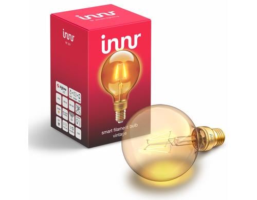 Innr Smart Bulb RF 261-2 Globe filament vintage zigbee 3.0 E27  2-pack