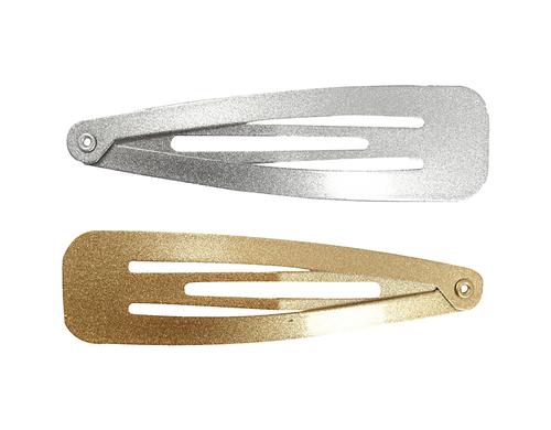 Creativ Company Haarspange Gold/Silber 66 x 17 mm, 4 Stck