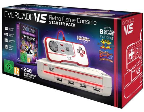 Blaze Evercade VS Starter Pack +1 Vol White Konsole, 1 Controller und 1 Cartridge Tech