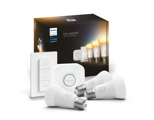 Philips Hue White Ambiance E27 3er Starter Set inkl. DimmerSwitch 3x800lm 75W