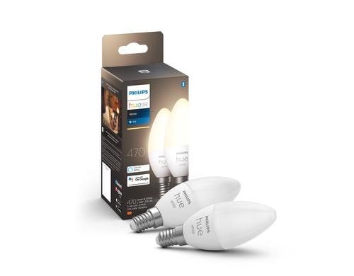 Philips Hue White E14 Doppelpack 2x470lm 2x E14, BT