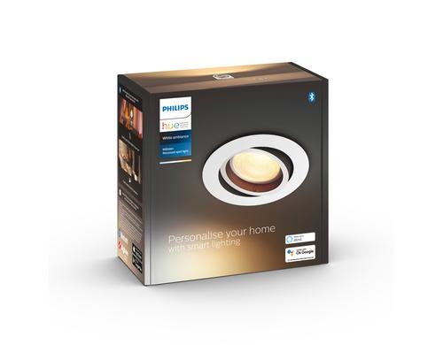 Philips Hue White Amb. Milliskin Einbauspot rund weiss 350lm Erweiterung