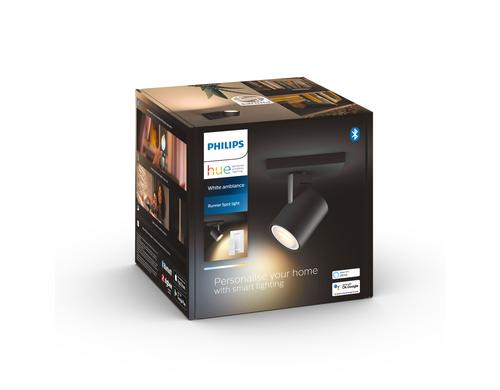 Philips Hue White Amb. Runner Spot 1 flg. Schwarz 350lm inkl. Dimmschalter