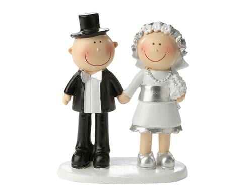 Hobbyfun Mini-Figur silberne Hochzeit 8.5 cm