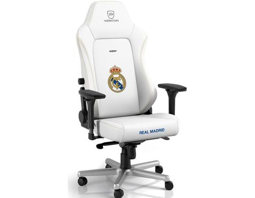 noblechairs Hero REAL Gaming Chair weiss, mit Real Madrid Logo