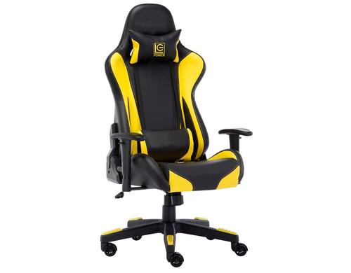 LC-POWER LC-GC-600BY Gaming Chair gelb/schwarz