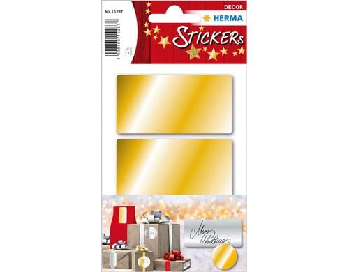 Herma Weihnachtssticker Gold 3.4x6.7 cm 3 Blatt, 9 Sticker