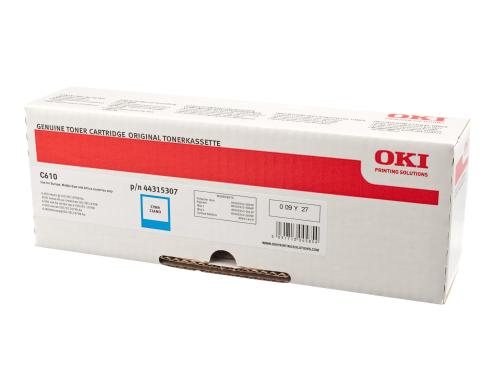 OKI Toner 44315307, zu OKI C610 Serie, cyan 6'000 Seiten,  ISO/IEC 19798