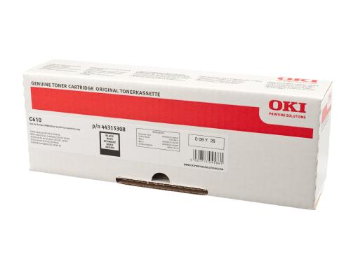 OKI Toner 44315308, zu OKI C610 Serie,black 8'000 Seiten, ISO/IEC 19798