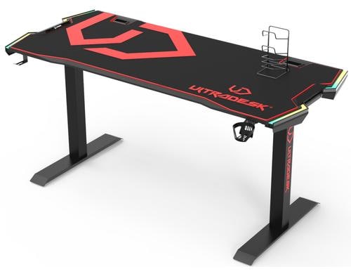 Ultradesk Force Rot/Schwarz Gaming Table Rot, div Zubehr, besteht aus 2 Kartons