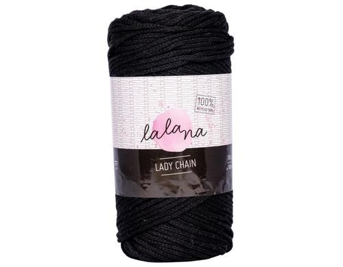 lalana Wolle Lady chain schwarz 200 g, ca. 100 m