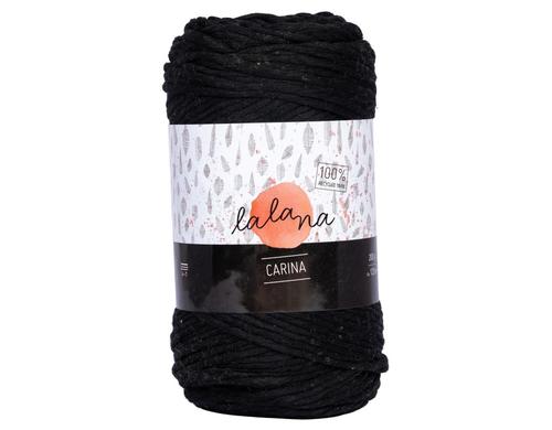 lalana Wolle Carina schwarz 200 g, ca. 120 m