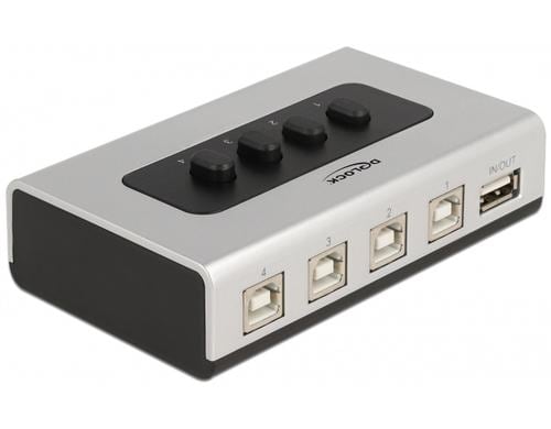 Delock 4Port USB2.0 Switchbox manueller USB2.0 Umschalter