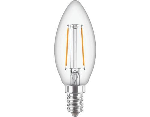 Philips CorePro LEDCandle 2-25W E14 827 B35 klar Glas IP44