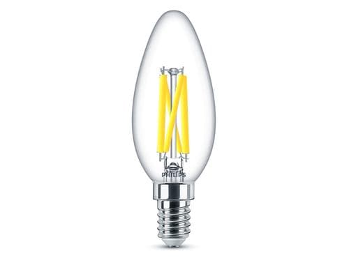 Philips LED Lampe 5W (40W) E14, B35, 470lm, 2700-2200K, klar