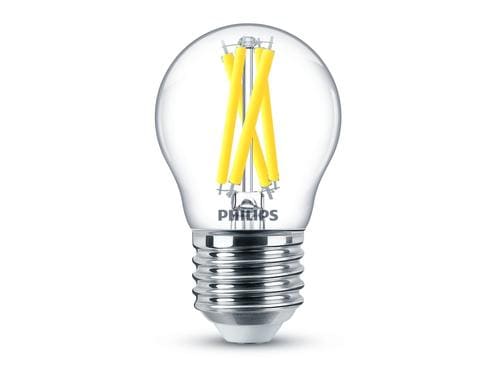 Philips LED Lampe 4.5W (40W) E27, P45, 470lm, 2700-2200K, klar